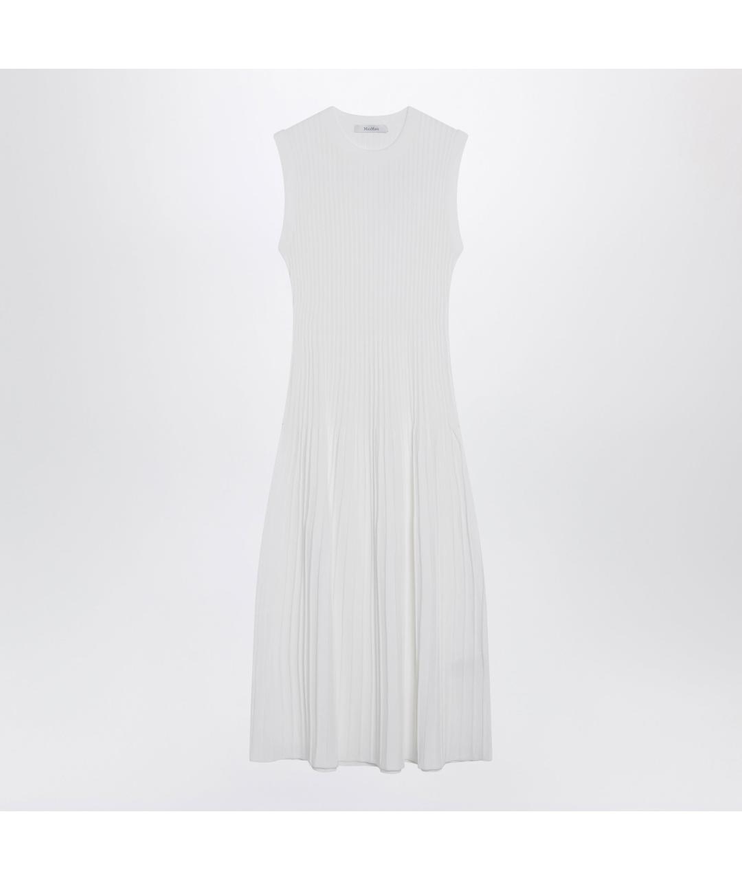 MAX MARA Белое вискозное повседневное платье, фото 3