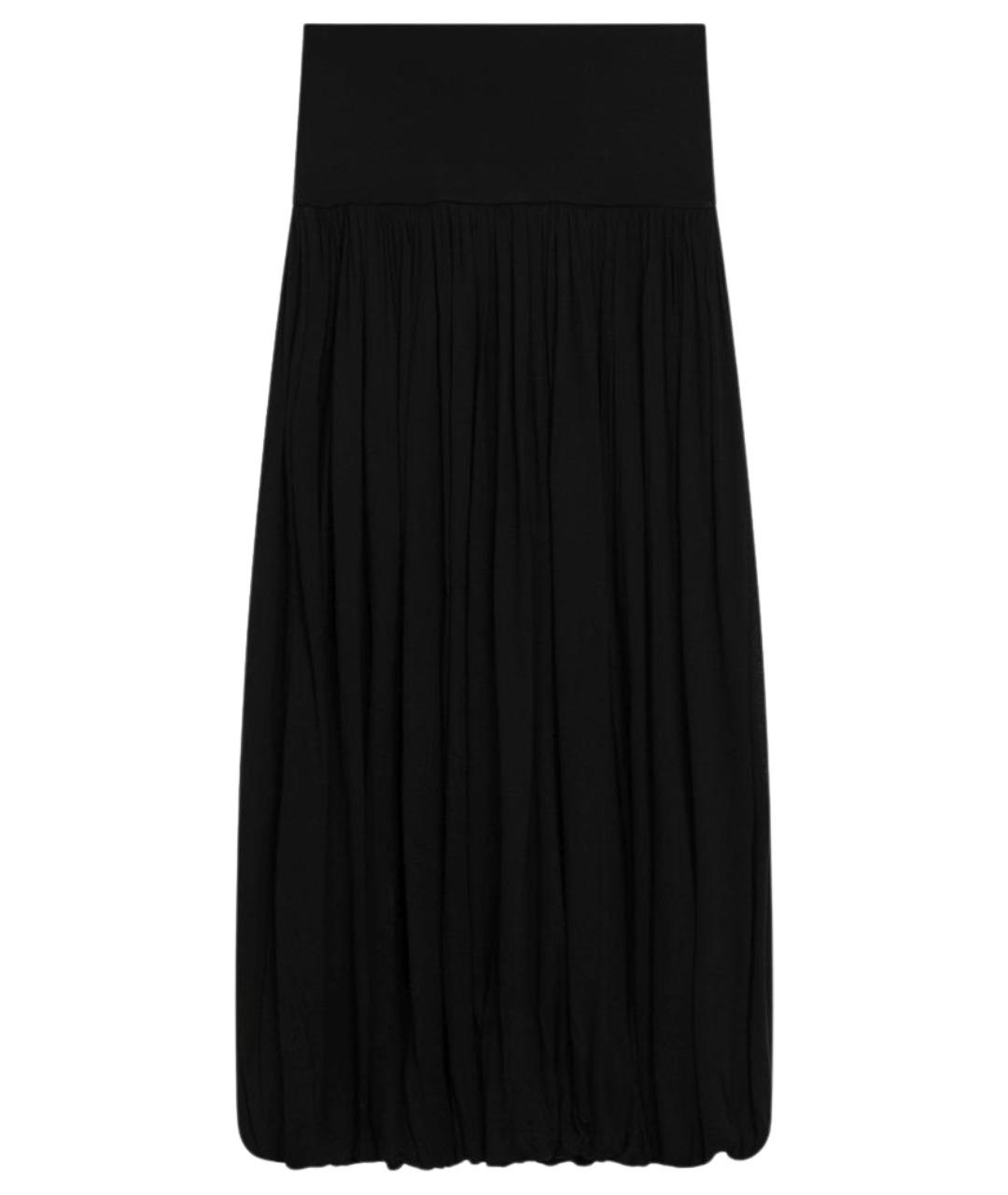 TOTEME Черная вискозная юбка макси, фото 1