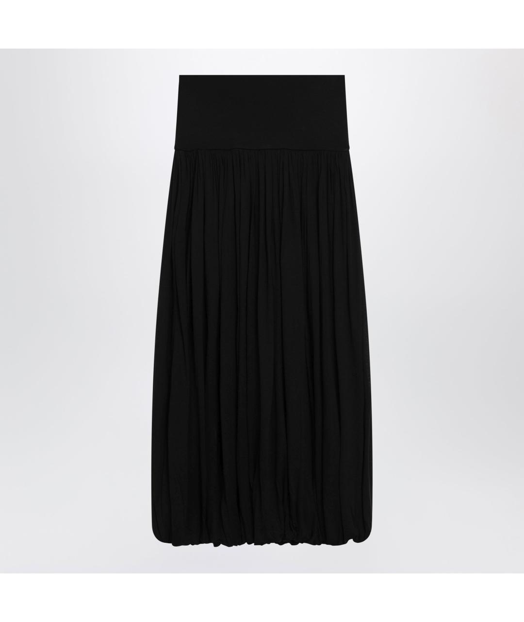 TOTEME Черная вискозная юбка макси, фото 3