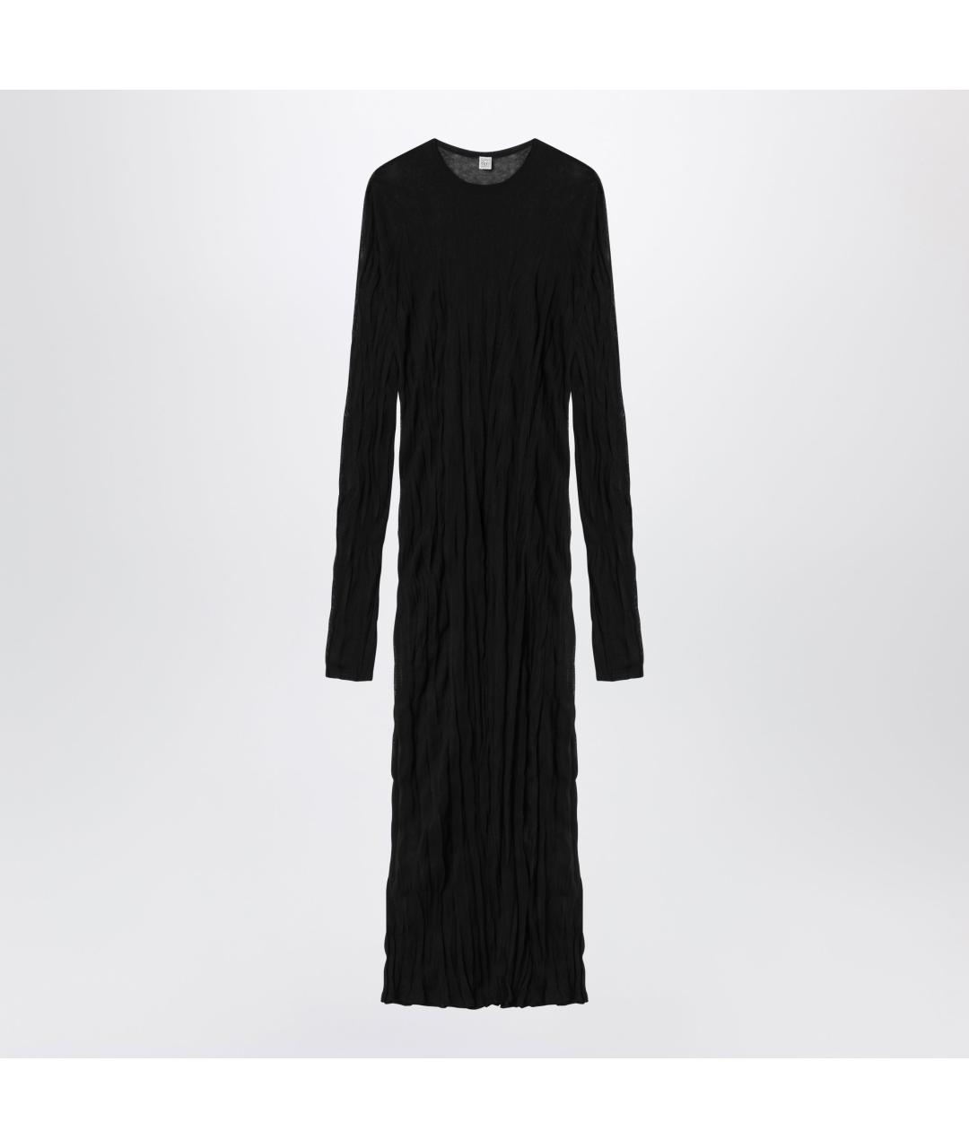 TOTEME Черное вискозное повседневное платье, фото 3