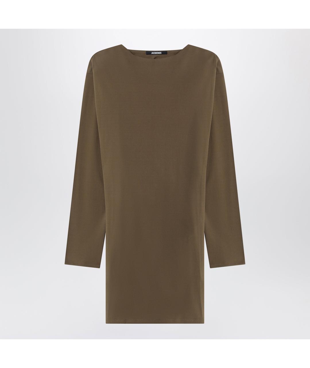 JACQUEMUS Зеленые вискозное повседневное платье, фото 3