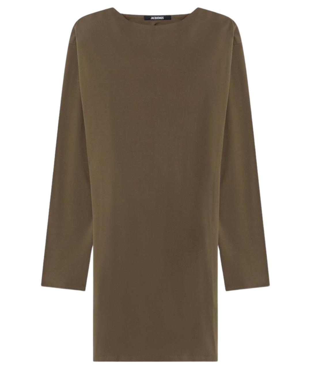 JACQUEMUS Зеленые вискозное повседневное платье, фото 1