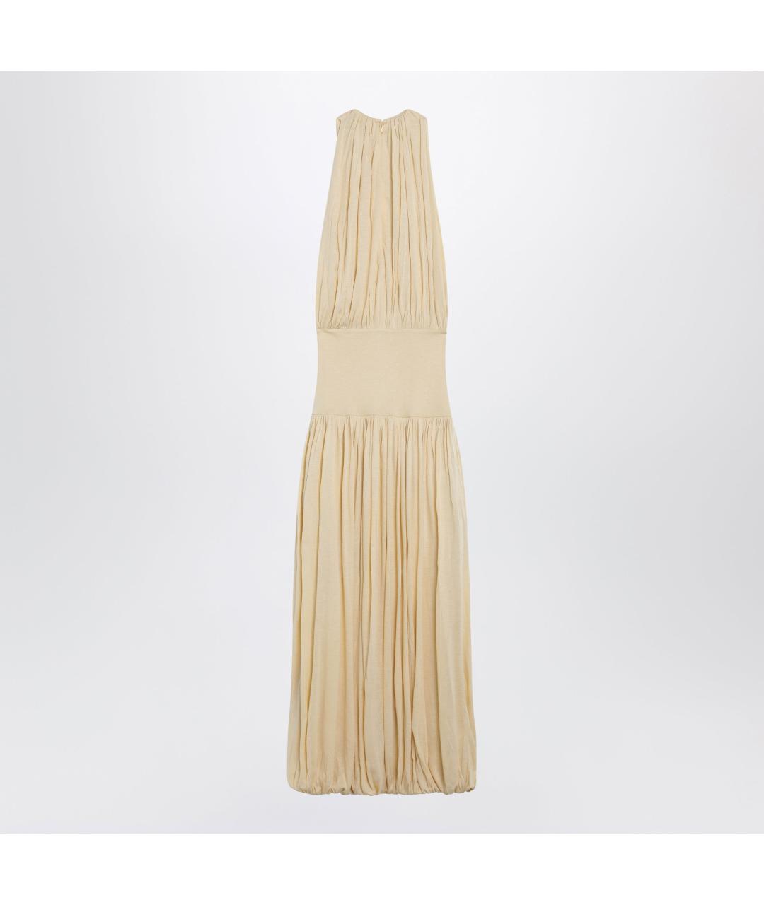 TOTEME Желтое вискозное повседневное платье, фото 2