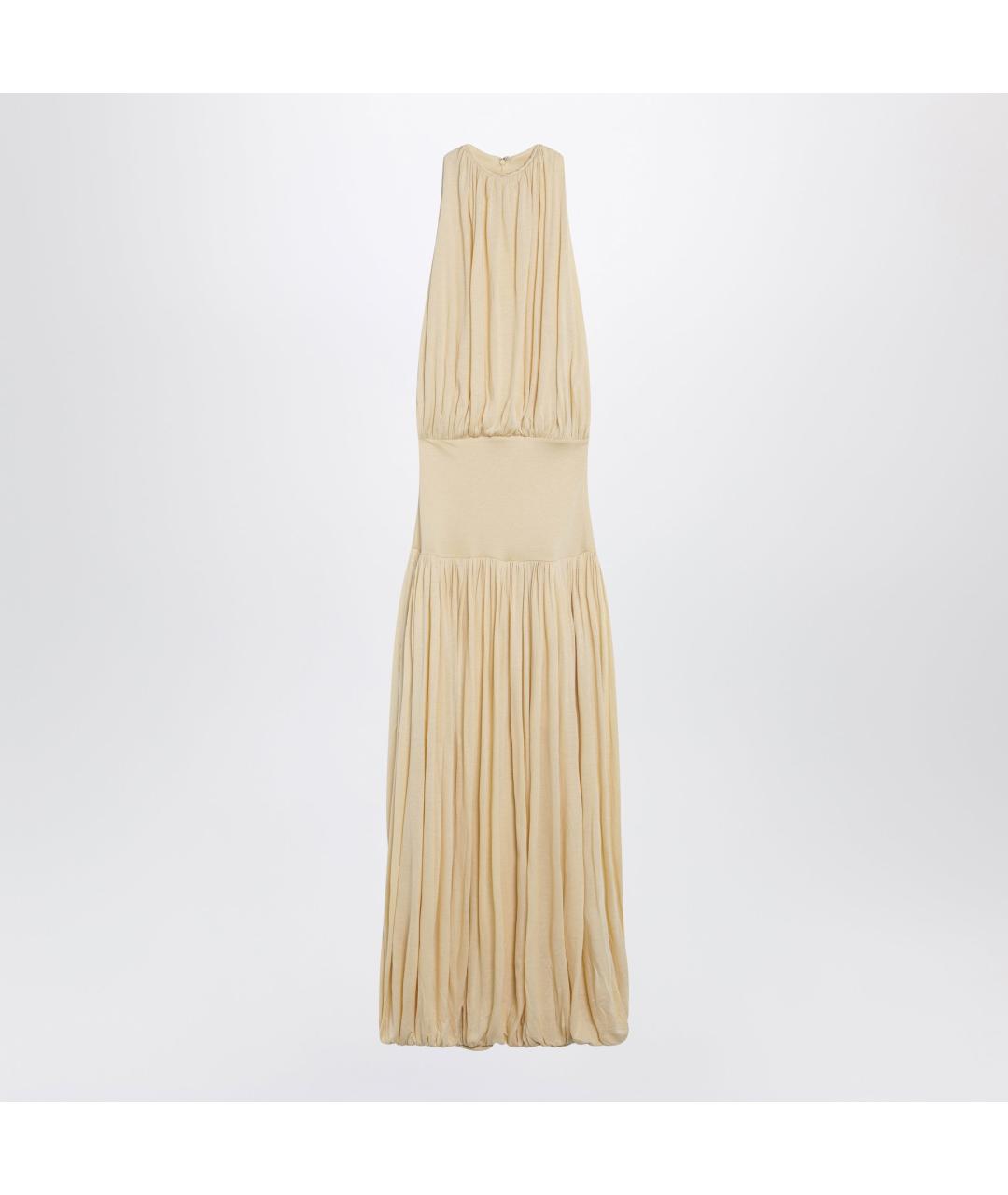 TOTEME Желтое вискозное повседневное платье, фото 3