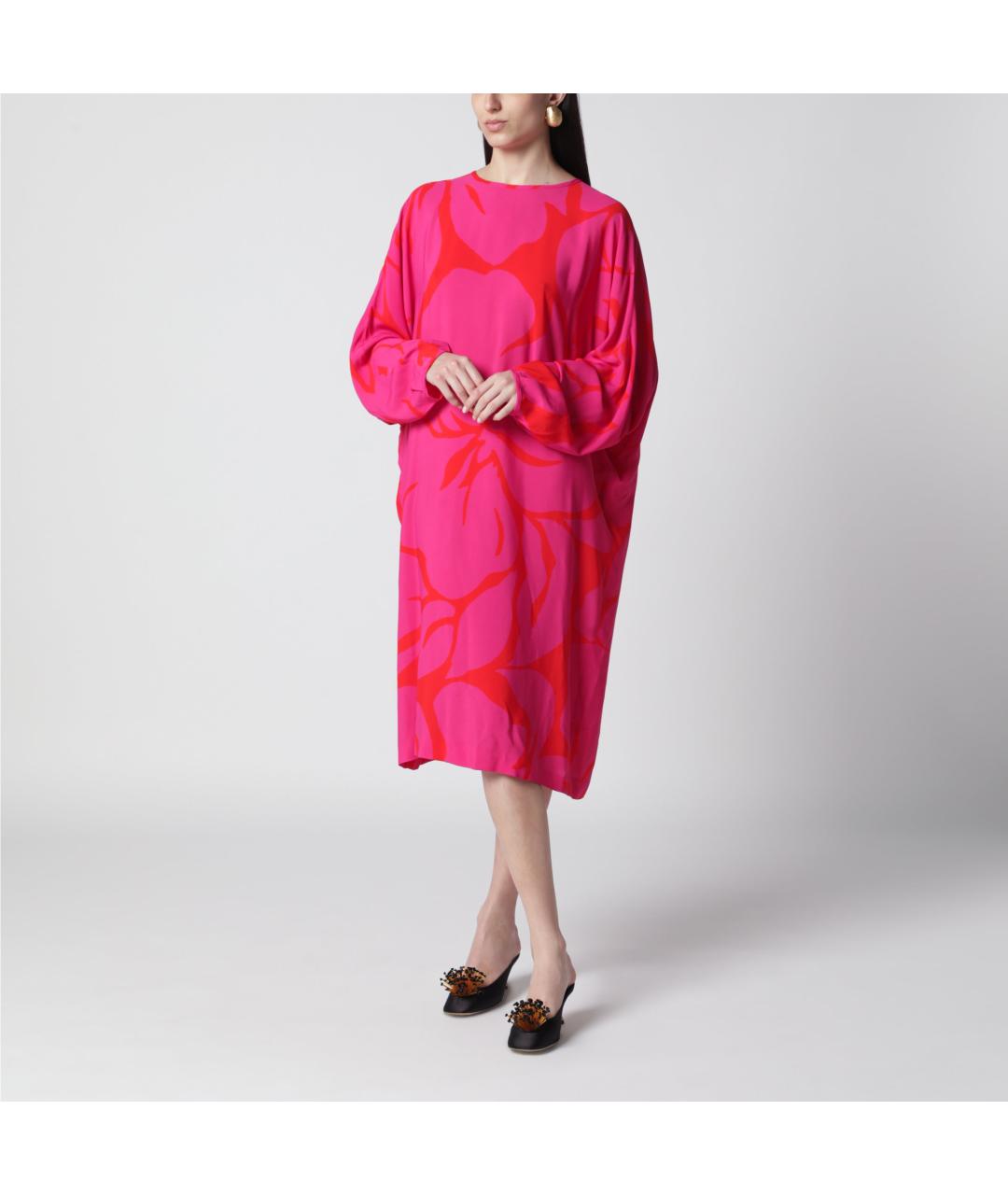 DRIES VAN NOTEN Розовое вискозное коктейльное платье, фото 3