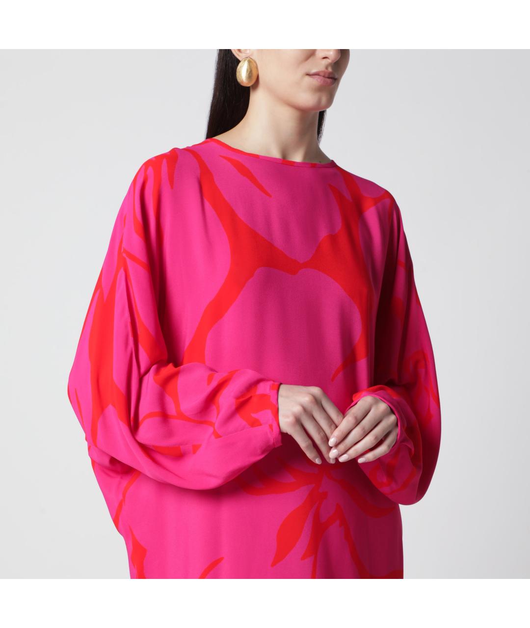DRIES VAN NOTEN Розовое вискозное коктейльное платье, фото 2