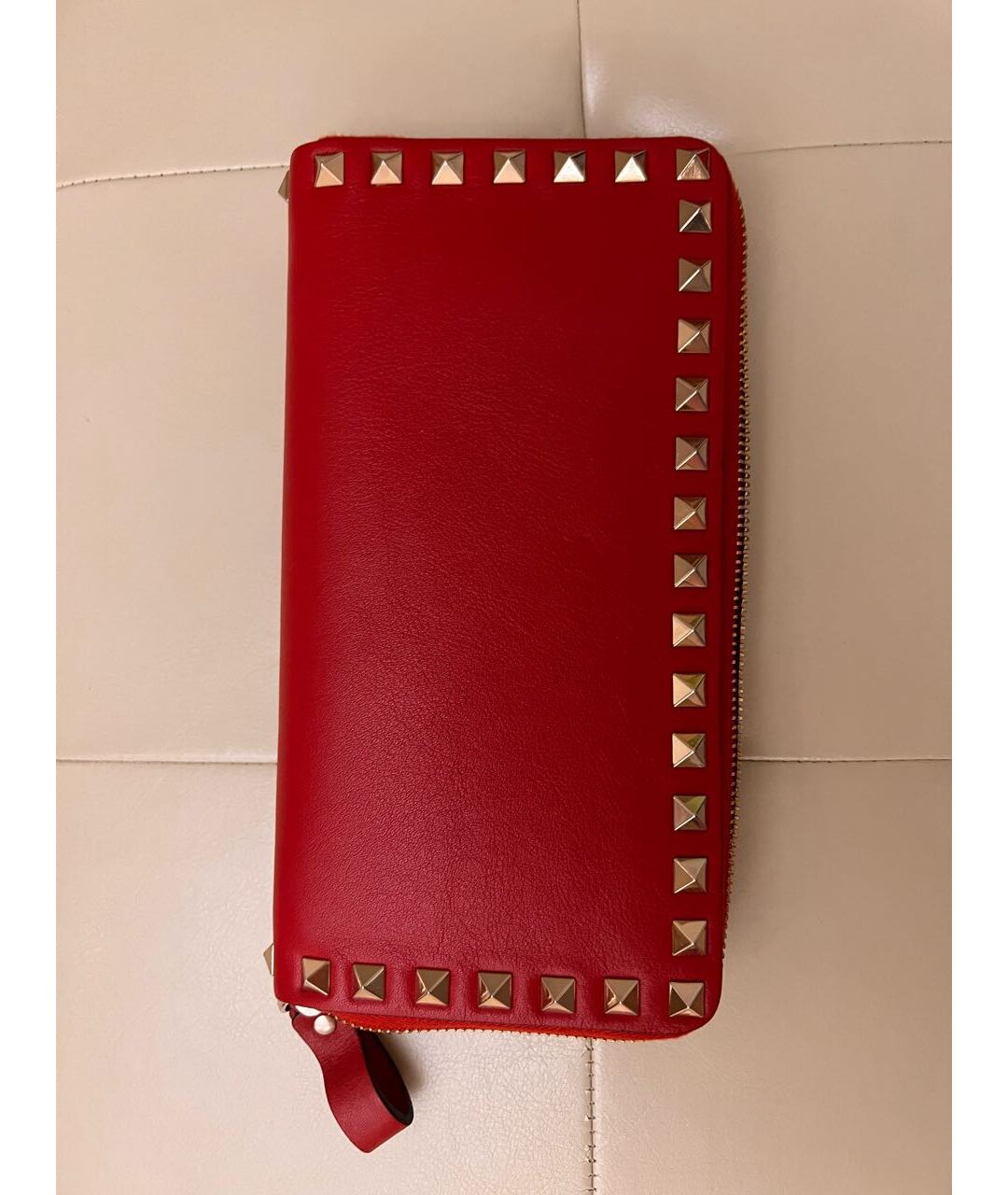 VALENTINO Красный кожаный кошелек, фото 3