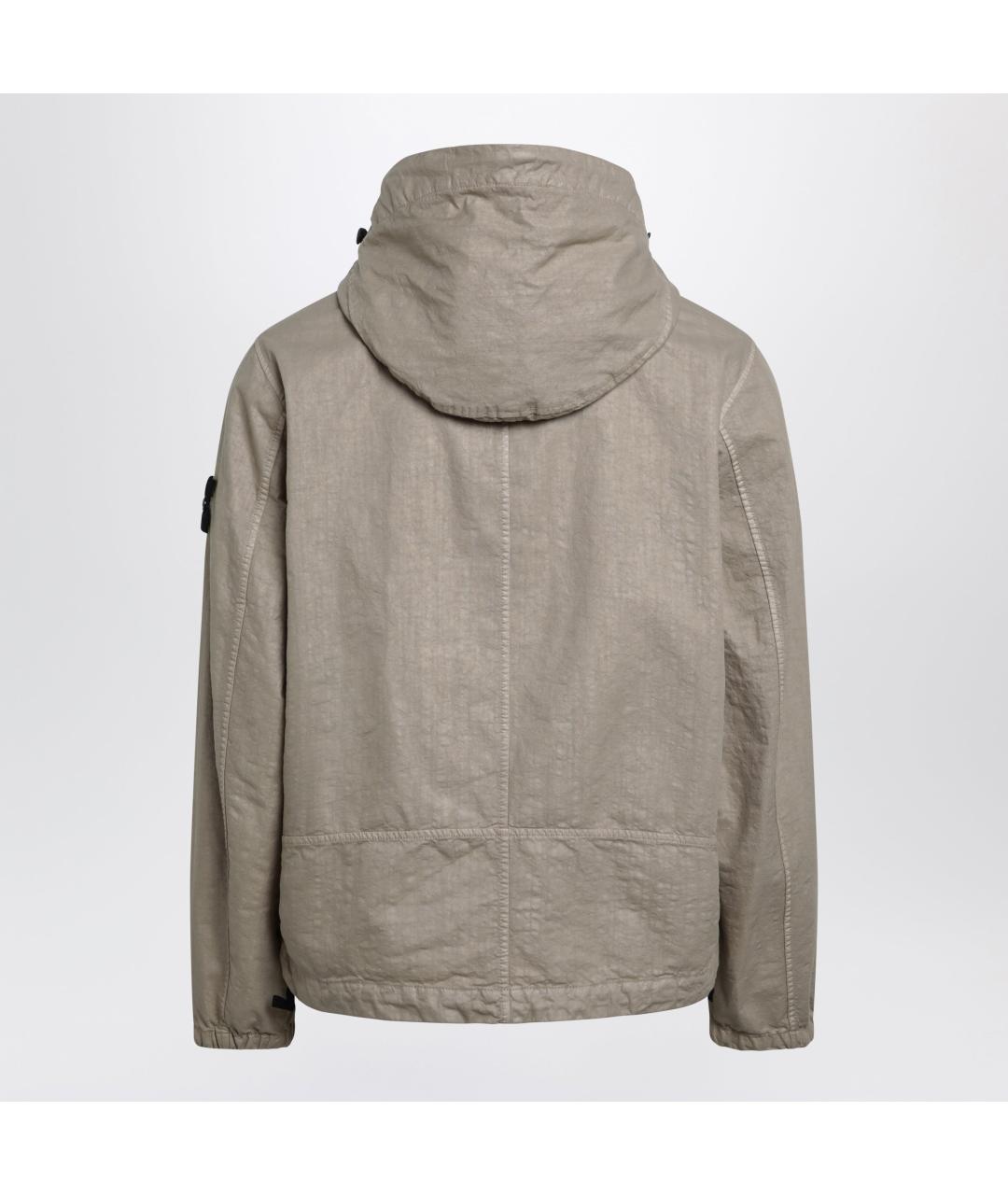 STONE ISLAND Бежевая полиамидовая куртка, фото 2