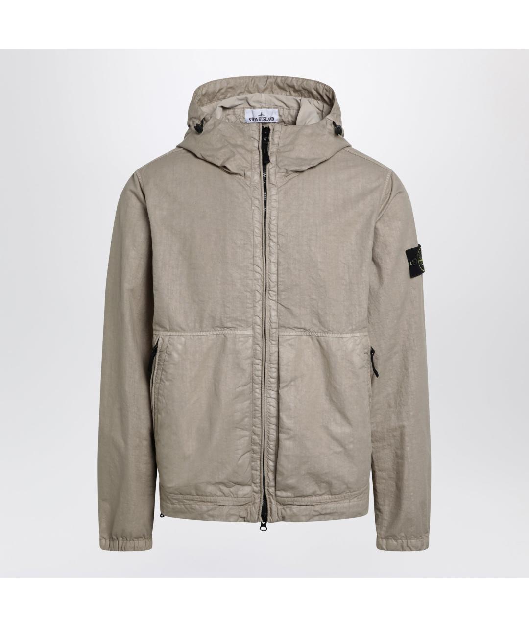 STONE ISLAND Бежевая полиамидовая куртка, фото 3