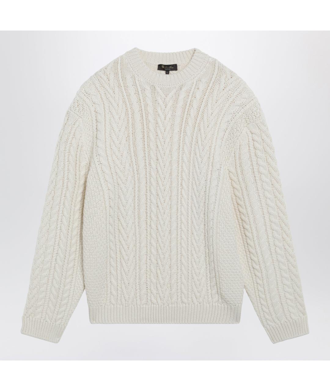 LORO PIANA Бежевый кашемировый джемпер / свитер, фото 3