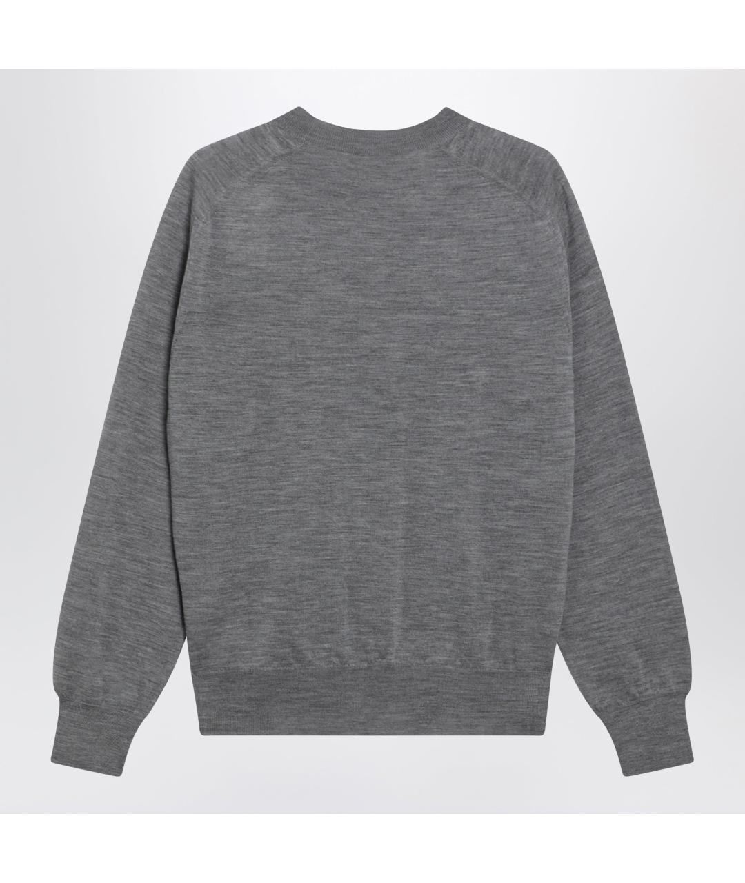 Ami Paris Серый шерстяной джемпер / свитер, фото 2