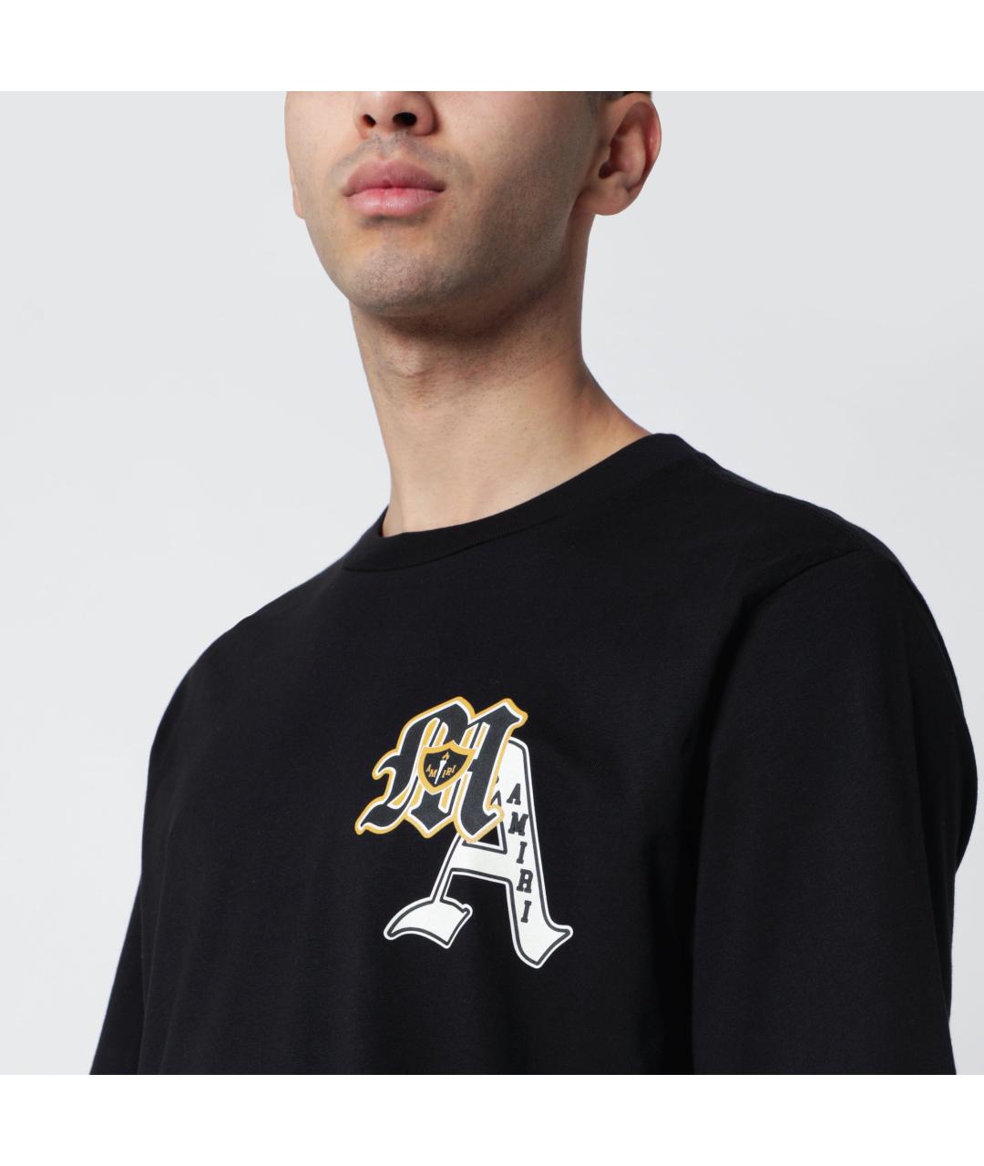 AMIRI Черная хлопковая футболка, фото 2