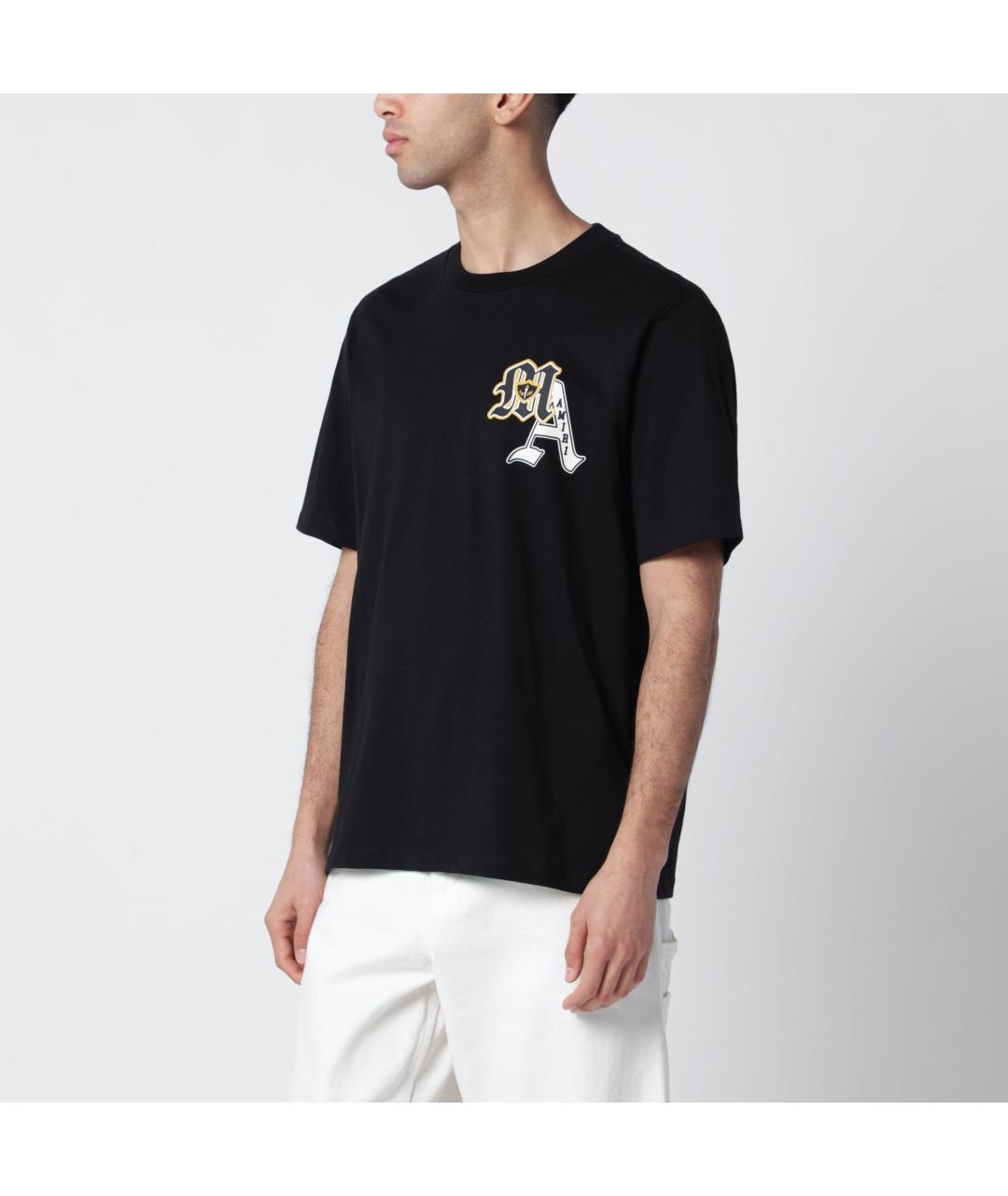 AMIRI Черная хлопковая футболка, фото 3