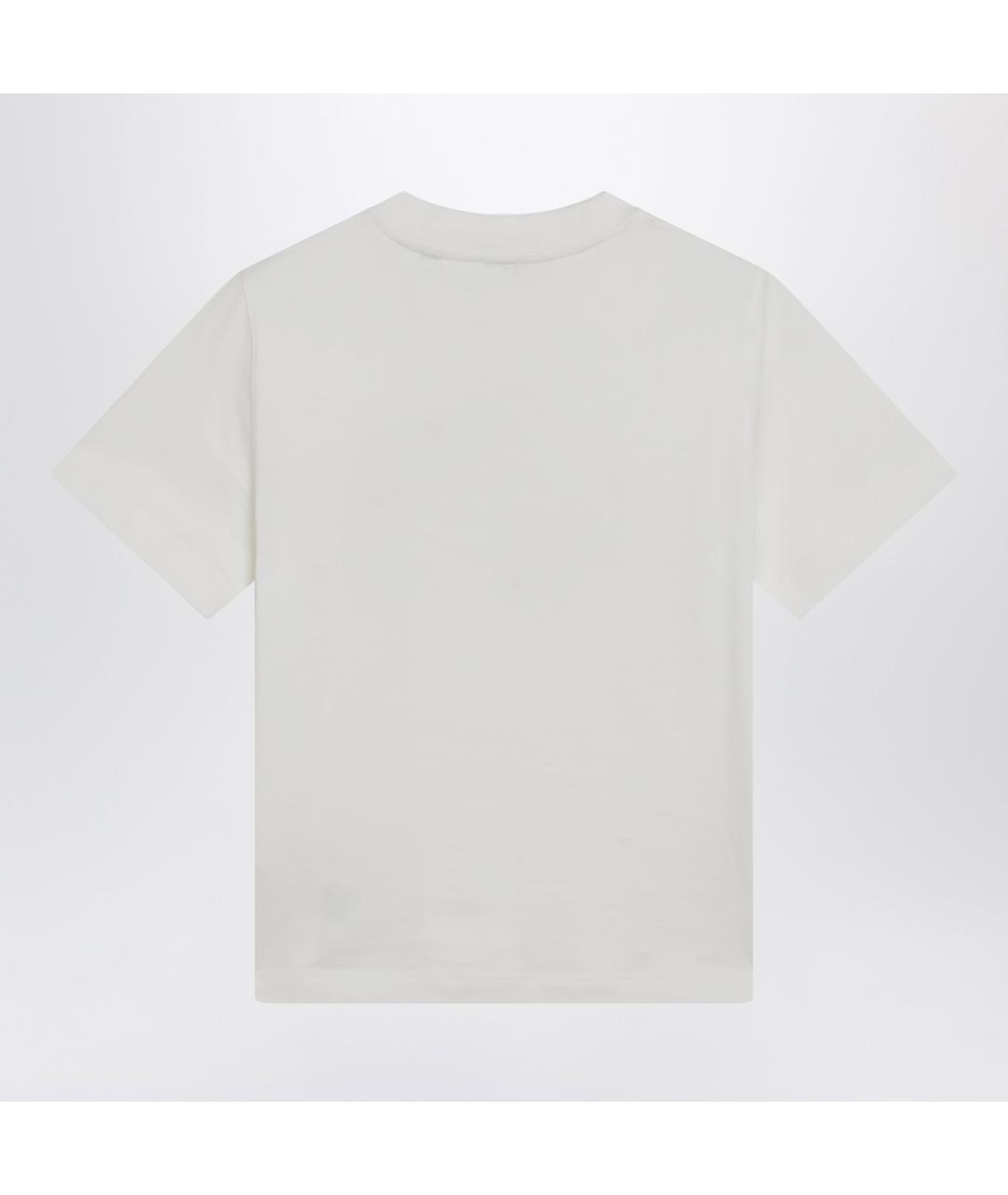 BURBERRY Белая хлопковая футболка, фото 2