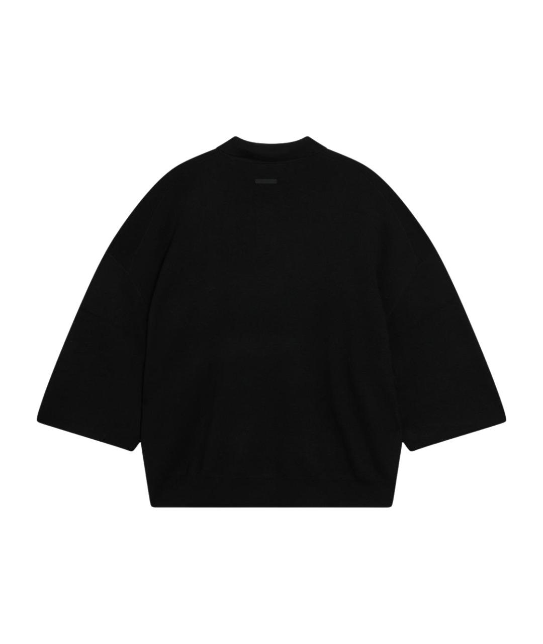 FEAR OF GOD ESSENTIALS Черное поло с коротким рукавом, фото 2