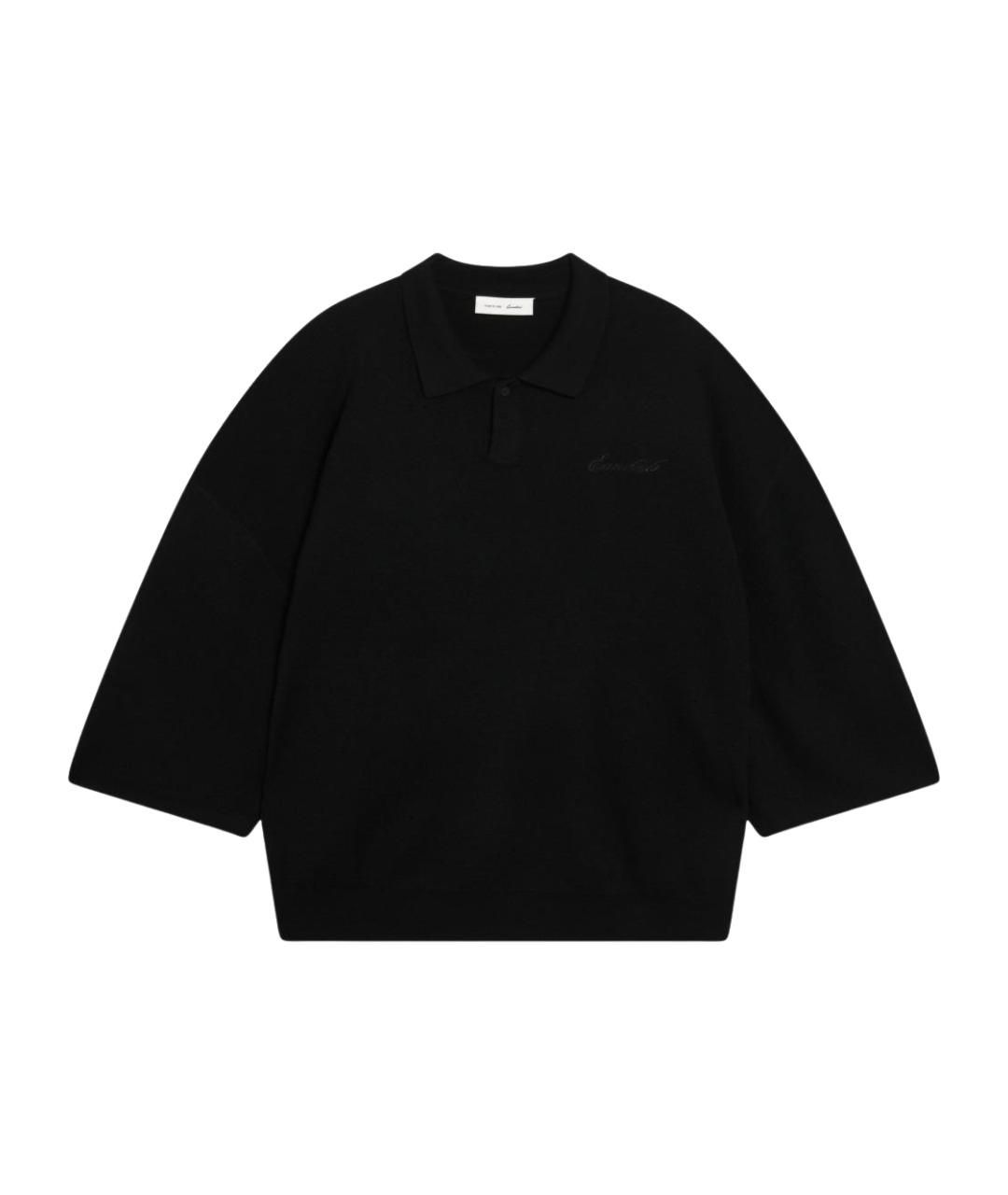 FEAR OF GOD ESSENTIALS Черное поло с коротким рукавом, фото 1