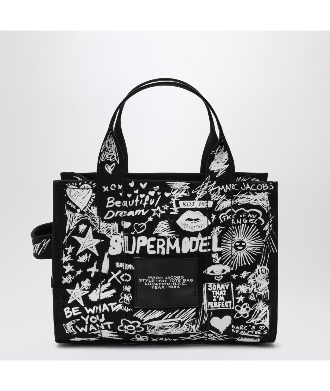 MARC JACOBS Черная хлопковая сумка тоут, фото 2