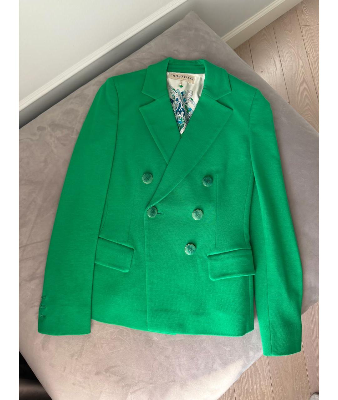 EMILIO PUCCI Зеленый жакет/пиджак, фото 9