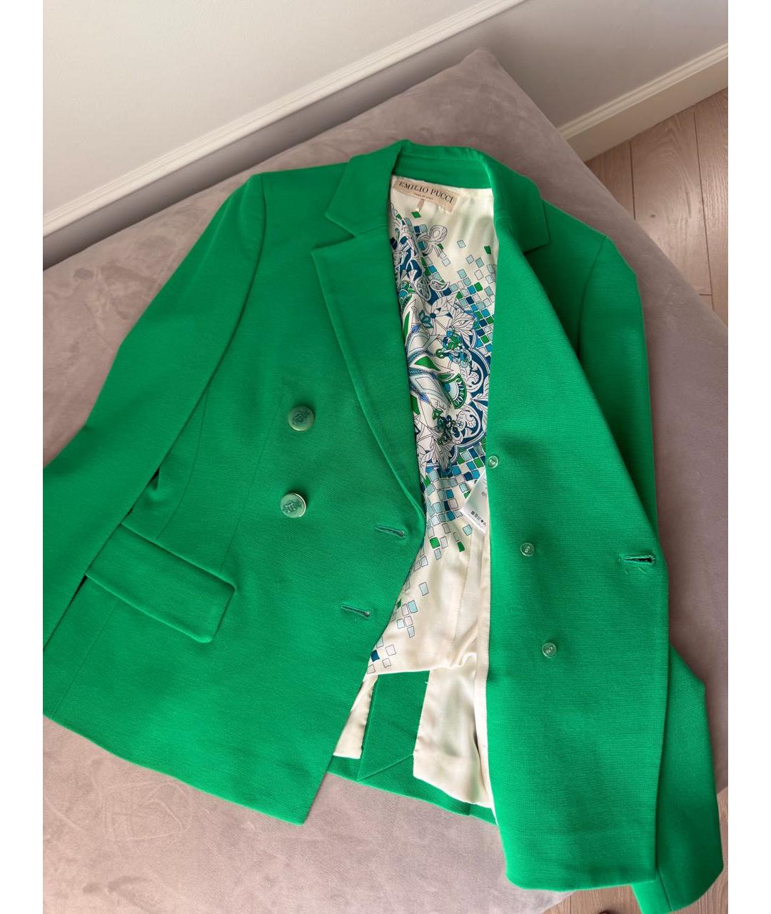 EMILIO PUCCI Зеленый жакет/пиджак, фото 4
