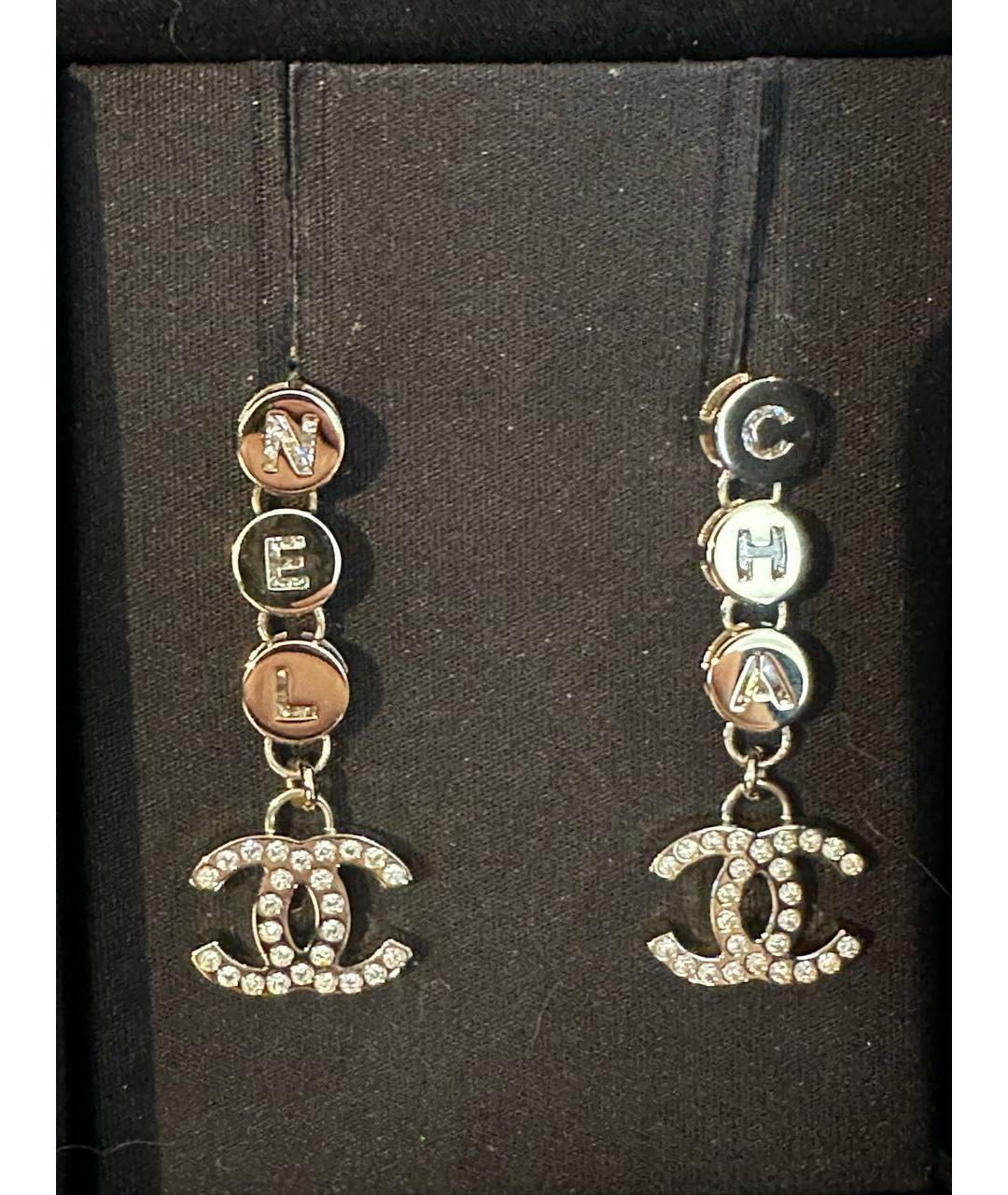 CHANEL Золотые металлические серьги, фото 5