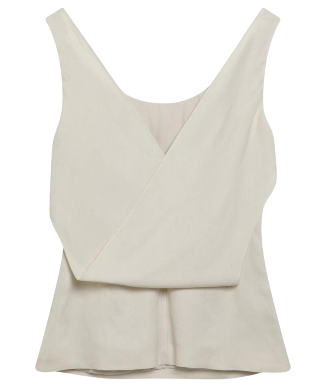 BRUNELLO CUCINELLI Белая вискозная майка, фото 2