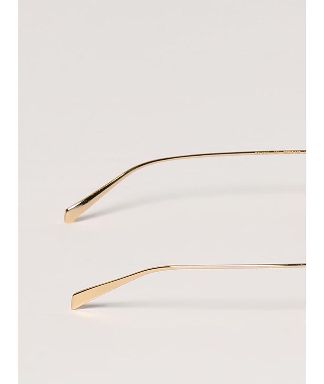 GUCCI Золотые металлические солнцезащитные очки, фото 6