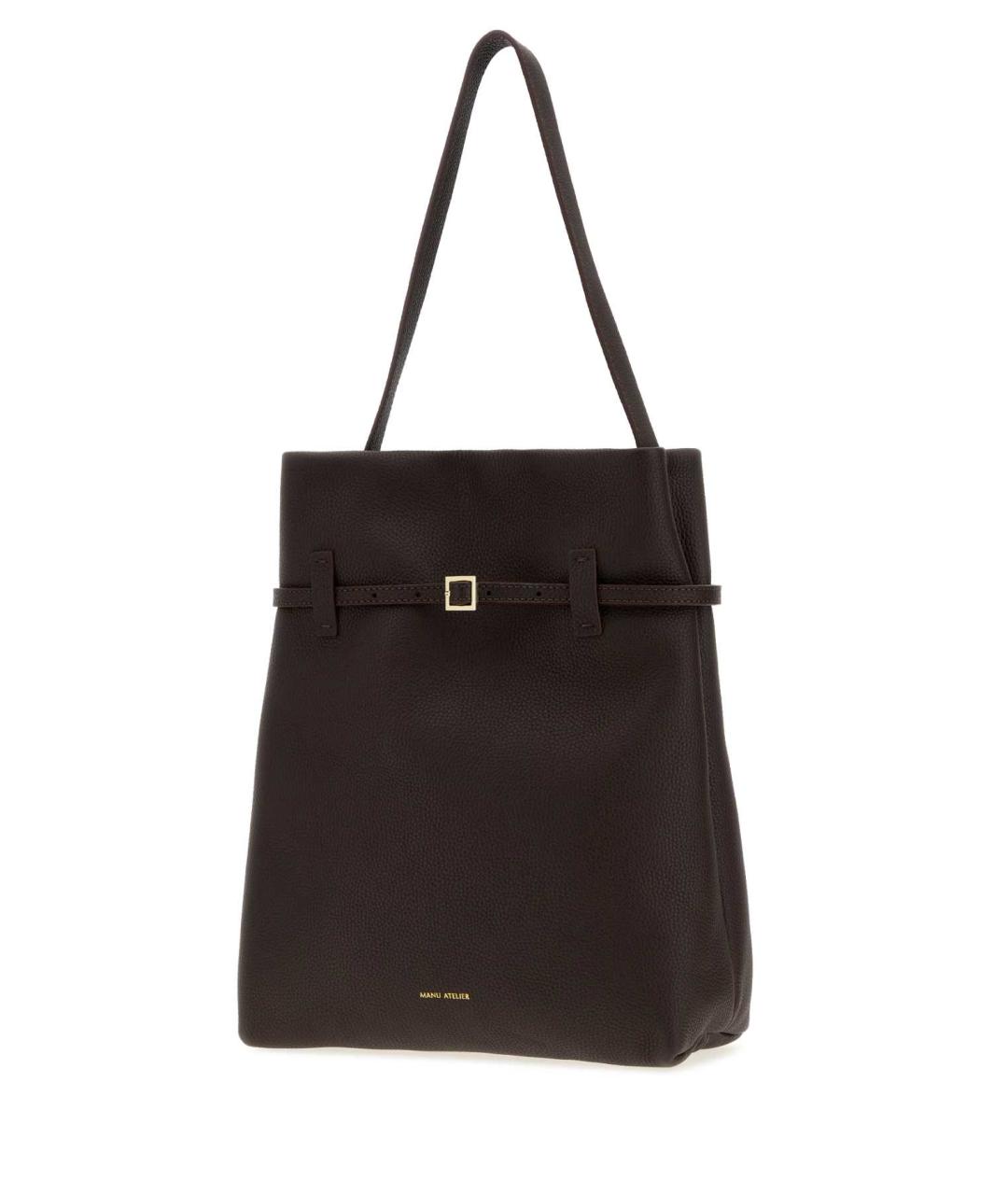 MANU ATELIER Коричневая кожаная сумка тоут, фото 2