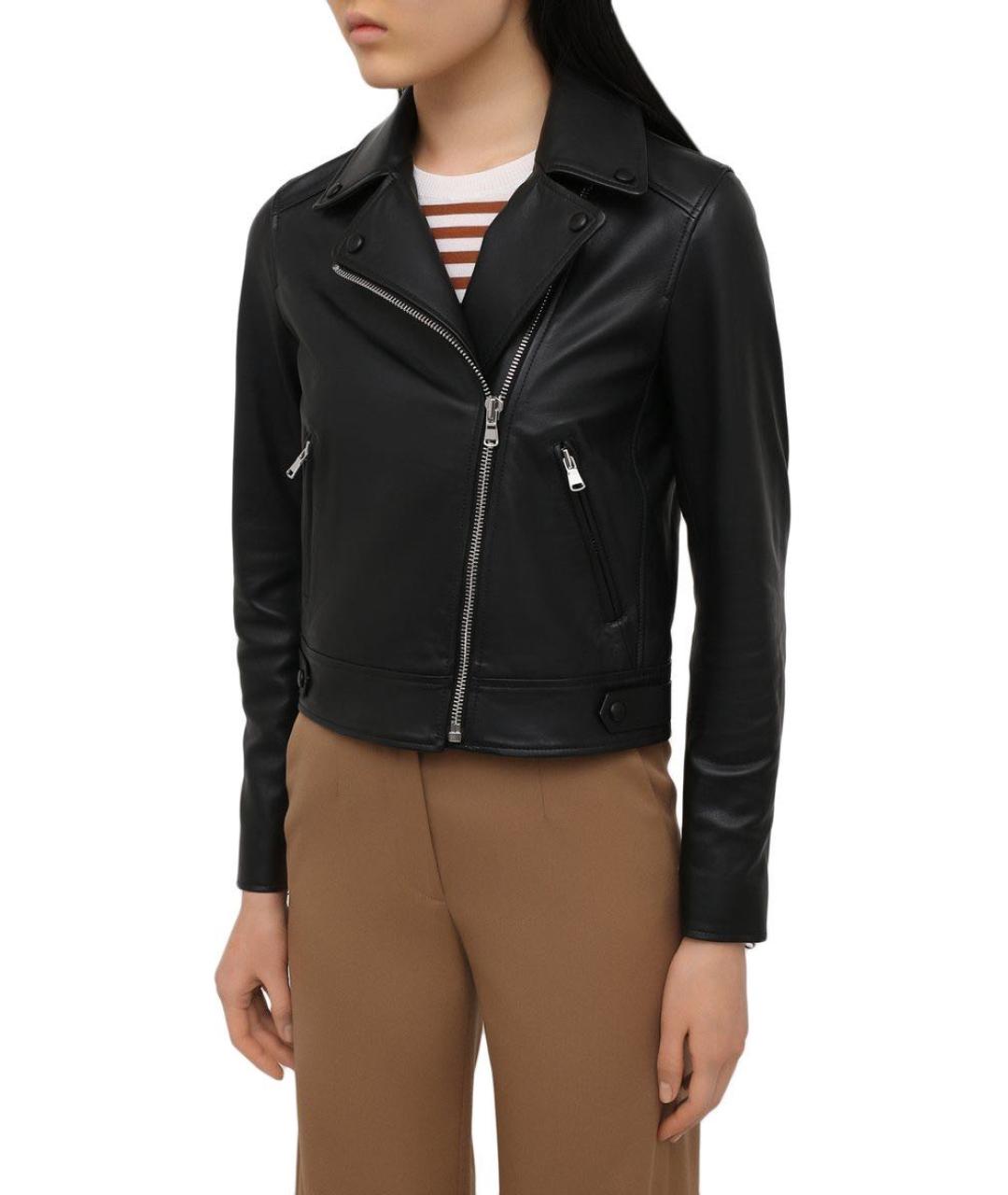 YVES SALOMON Черная кожаная куртка, фото 6