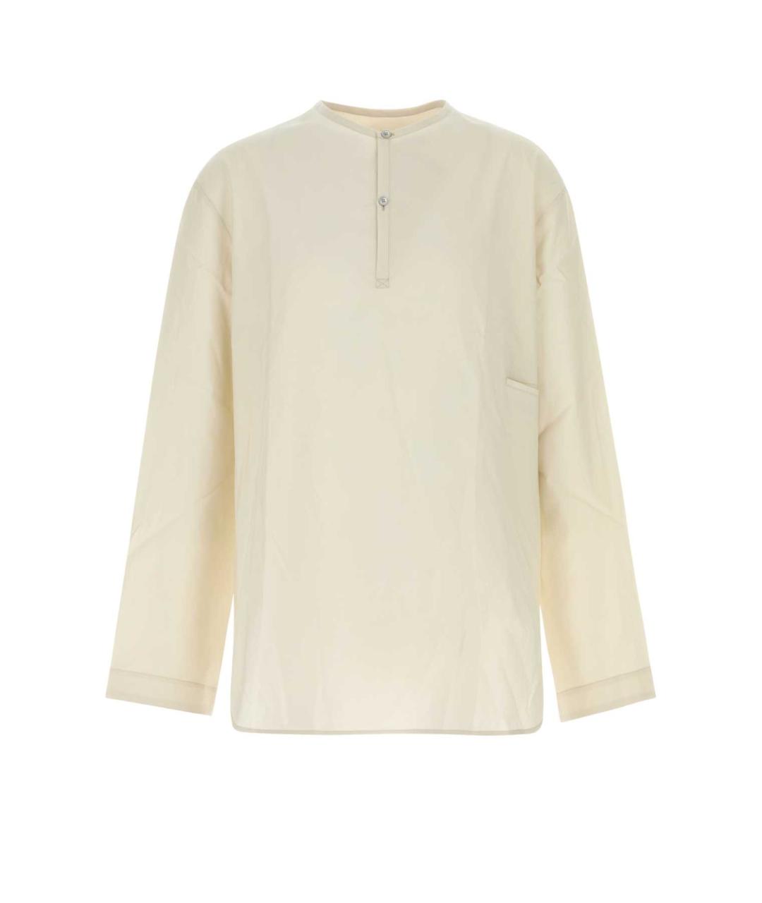 LEMAIRE Бежевая хлопковая кэжуал рубашка, фото 1