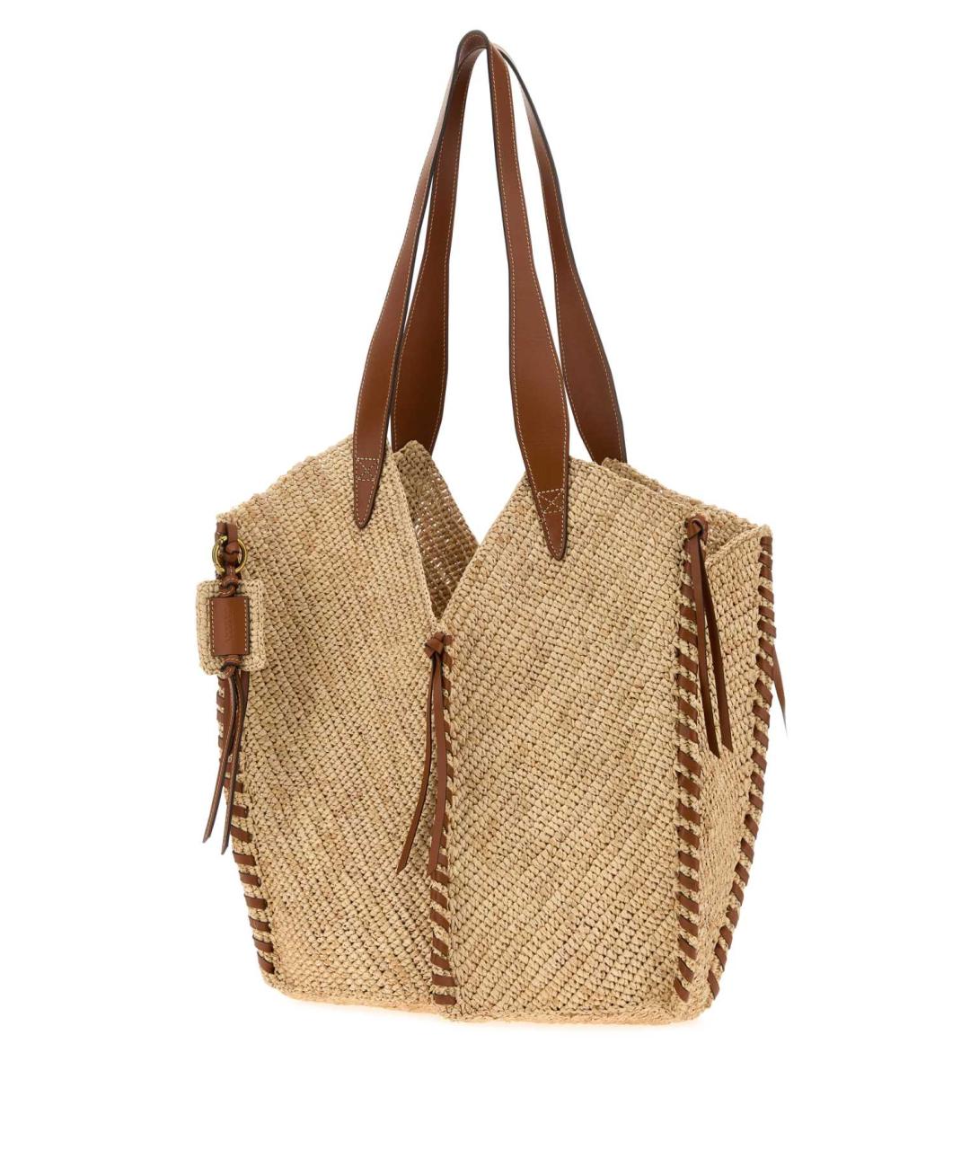 ISABEL MARANT Бежевая пелетеная сумка с короткими ручками, фото 2