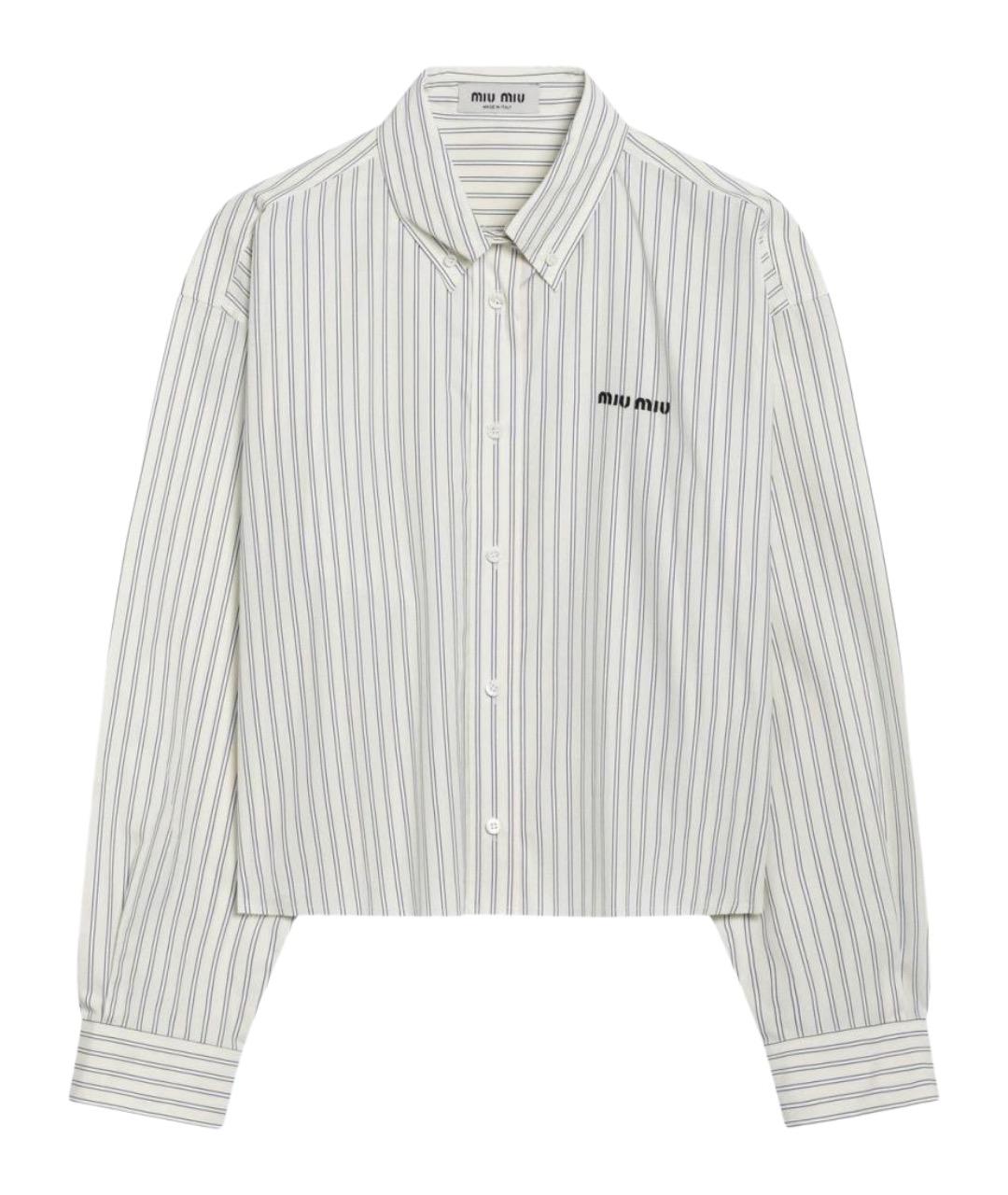 MIU MIU Бежевая хлопковая рубашка, фото 1