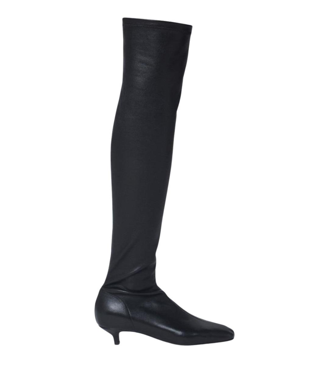 TOTEME Черные кожаные сапоги, фото 1