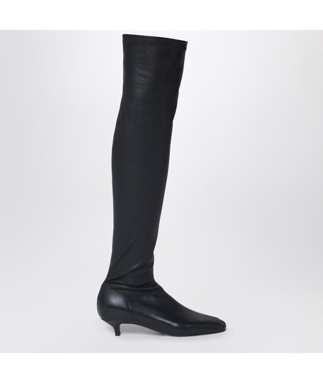 TOTEME Черные кожаные сапоги, фото 3