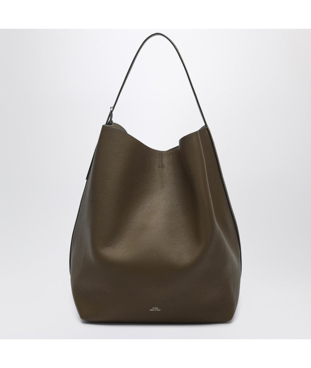 TOTEME Коричневая кожаная сумка тоут, фото 3