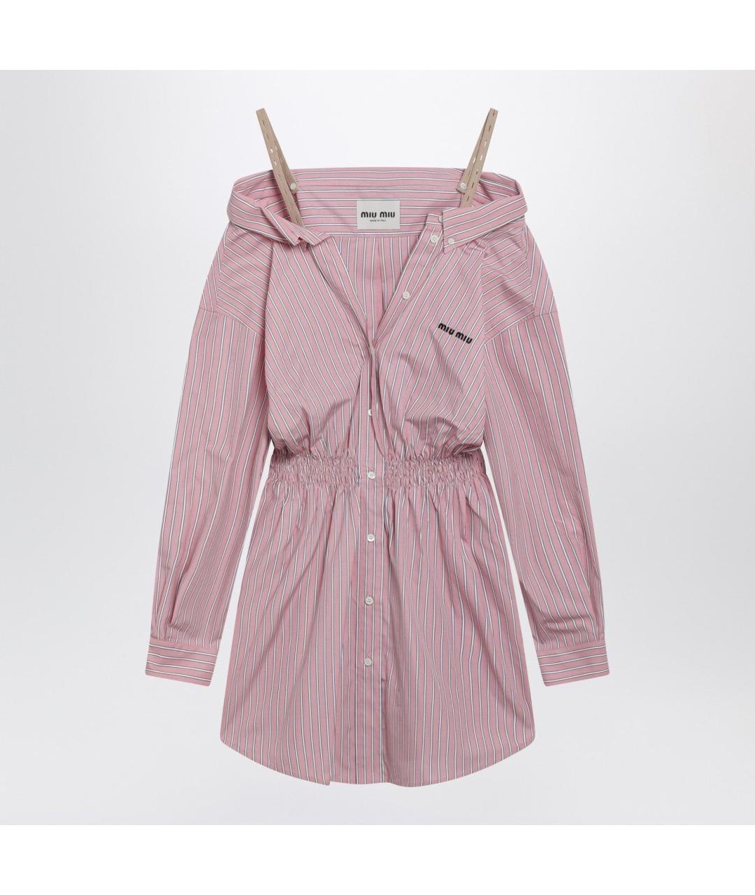 MIU MIU Розовое повседневное платье, фото 3