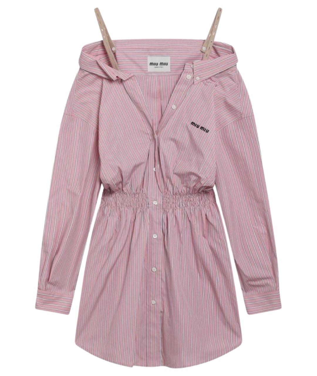 MIU MIU Розовое повседневное платье, фото 1