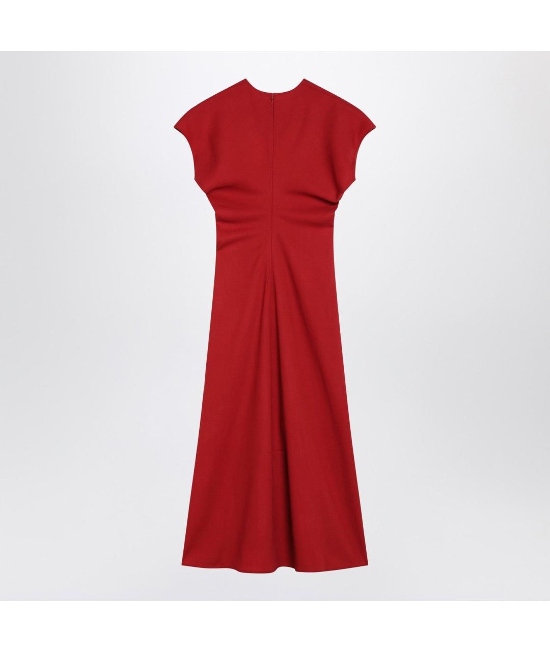 TOTEME Красное шерстяное повседневное платье, фото 2