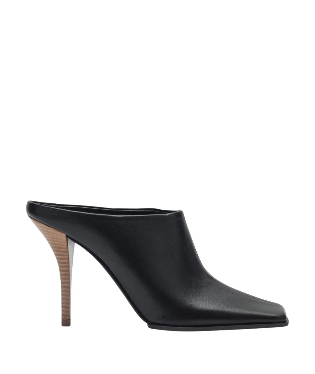 ALAIA Черные кожаные мюли, фото 1