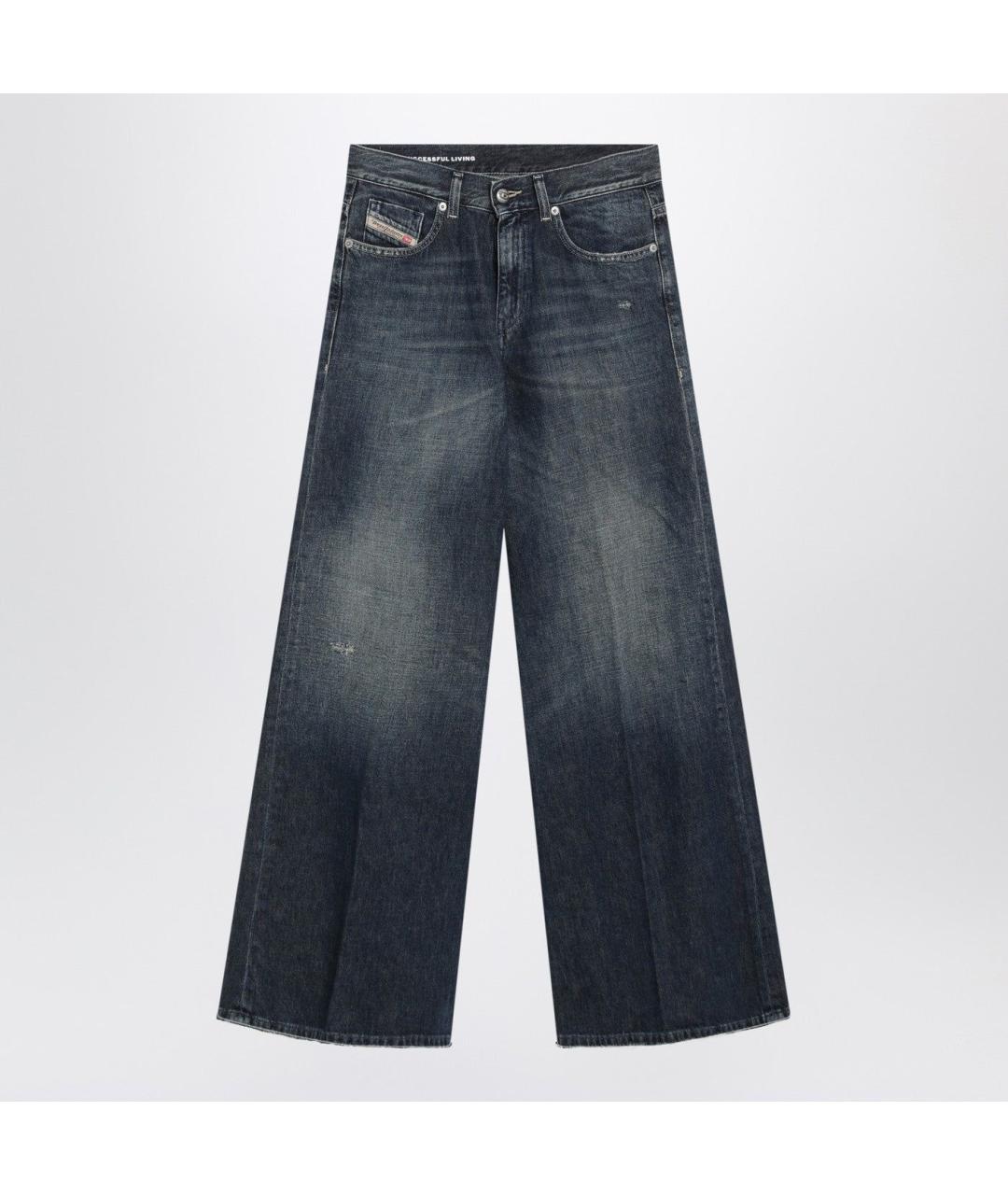 DIESEL Синие хлопковые прямые джинсы, фото 3