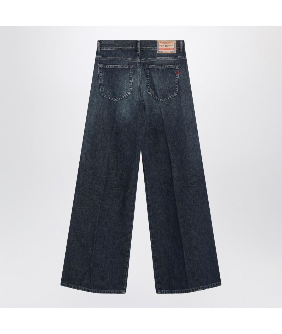 DIESEL Синие хлопковые прямые джинсы, фото 2