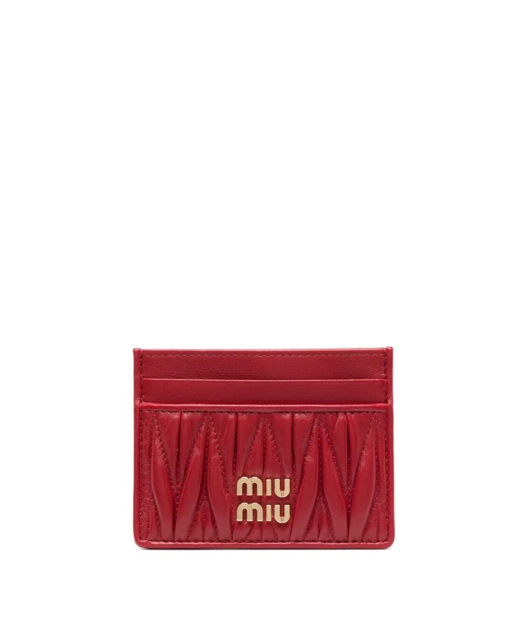 MIU MIU Красный кожаный кардхолдер, фото 1