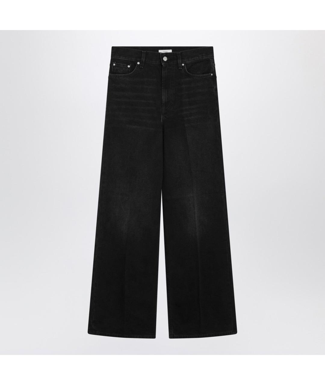 TOTEME Черные хлопковые прямые джинсы, фото 3