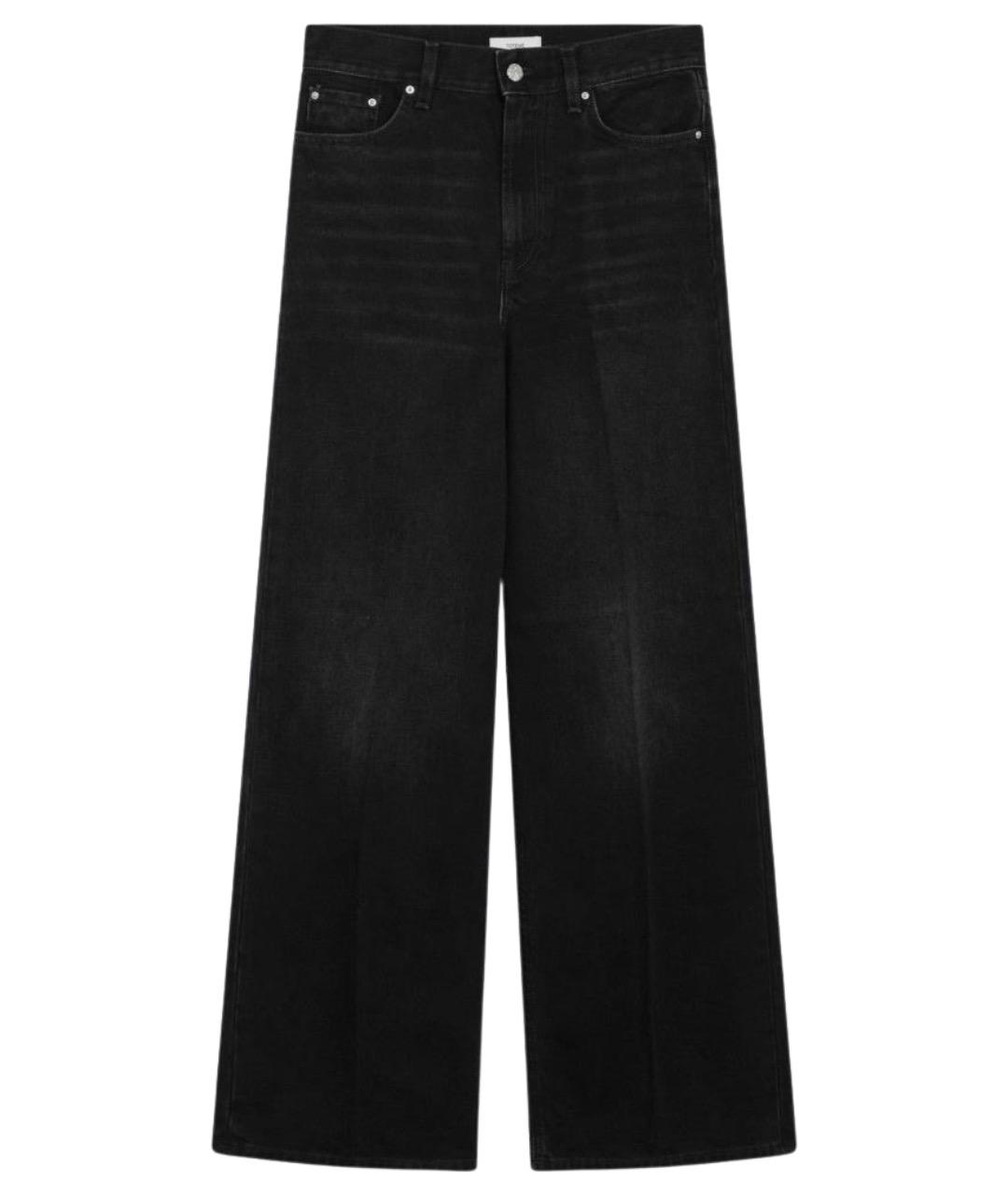 TOTEME Черные хлопковые прямые джинсы, фото 1