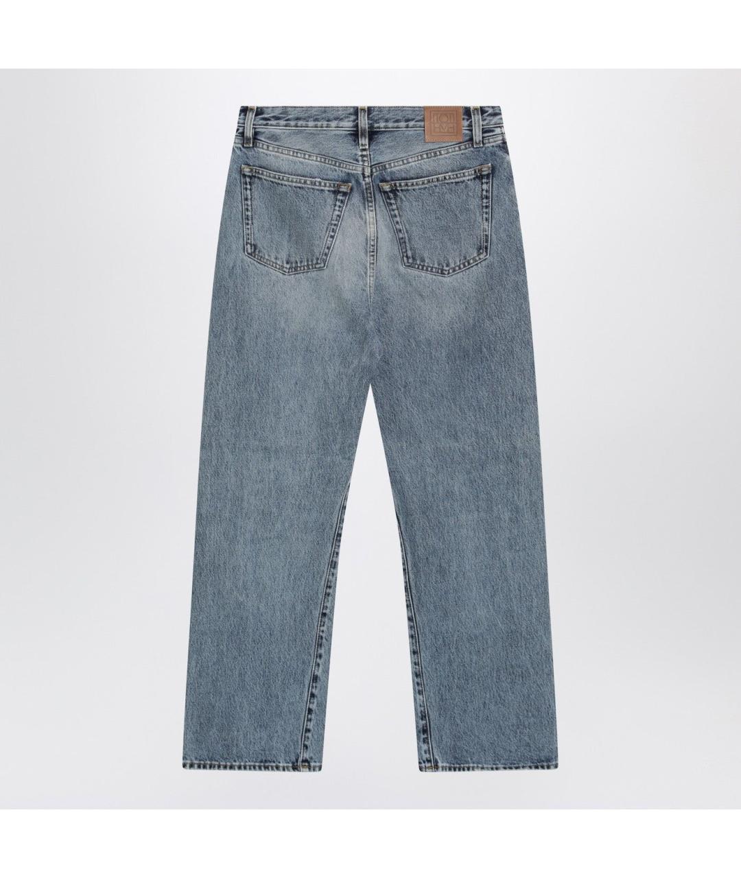 TOTEME Голубые хлопковые прямые джинсы, фото 2