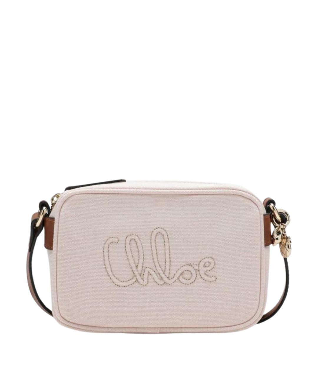 CHLOE Розовая хлопковая сумка через плечо, фото 1