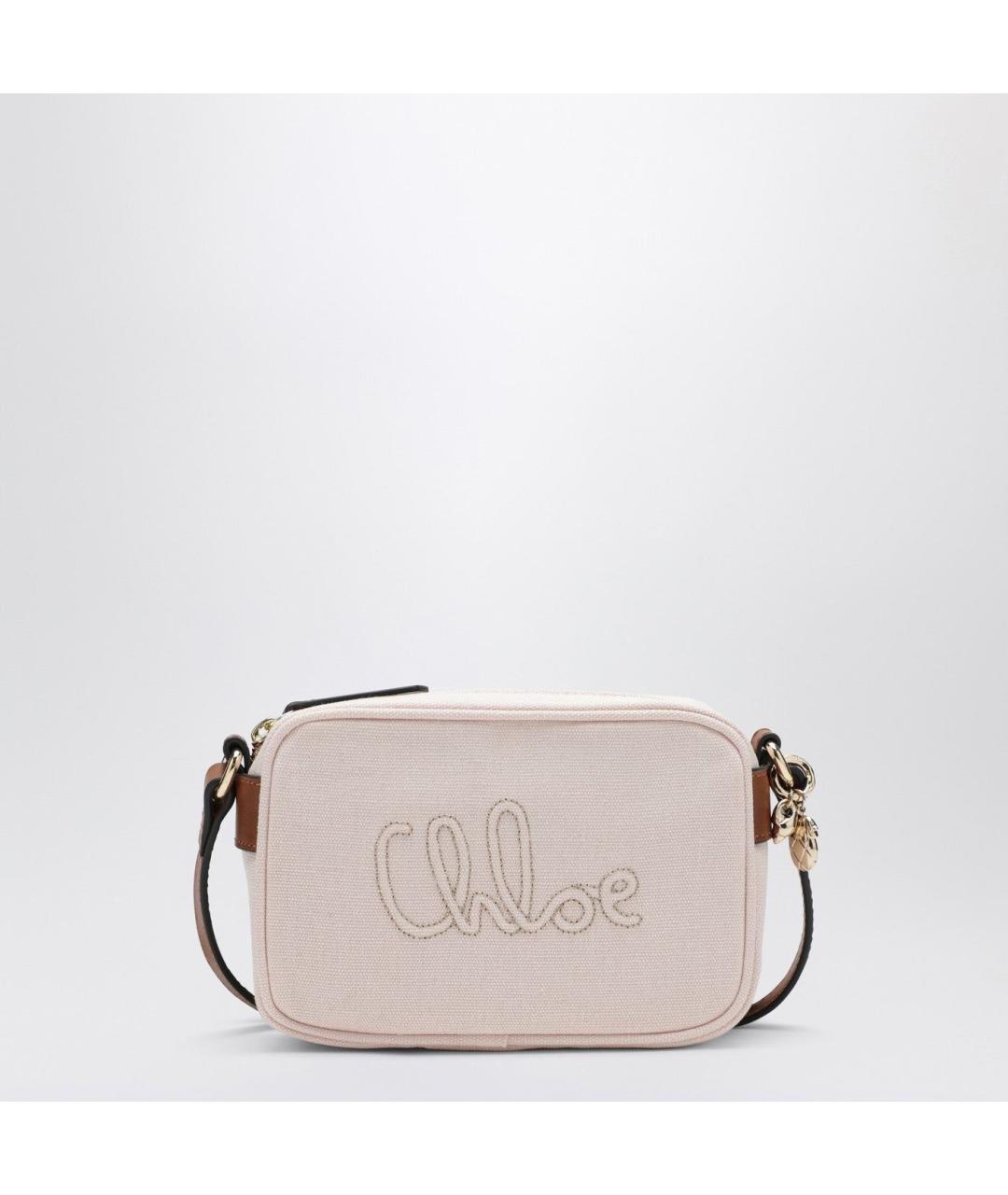 CHLOE Розовая хлопковая сумка через плечо, фото 3