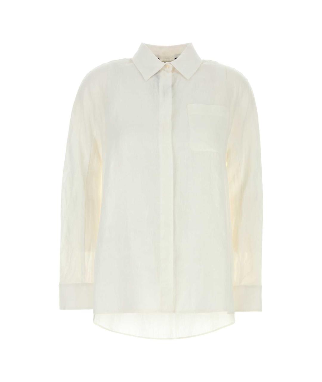 'S MAX MARA Белая льняная рубашка, фото 1