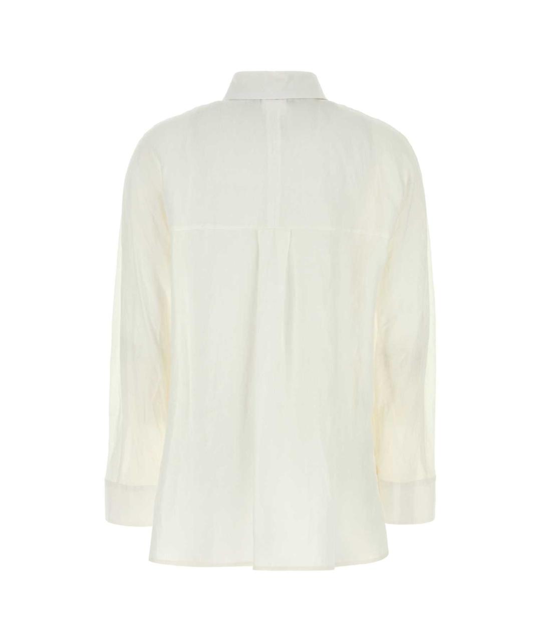 'S MAX MARA Белая льняная рубашка, фото 2
