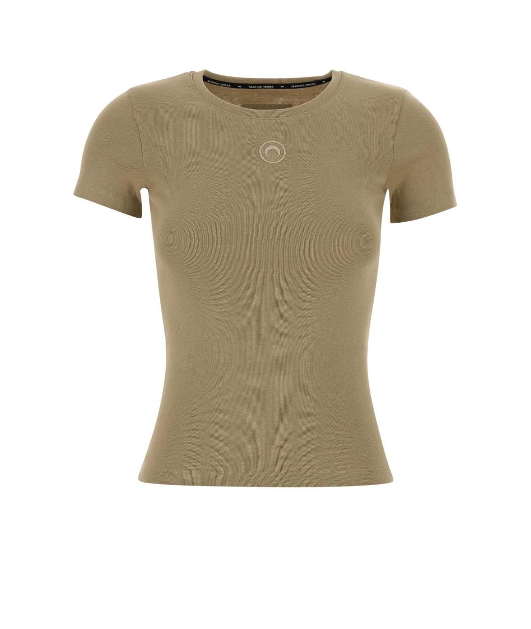 MARINE SERRE Серая хлопковая футболка, фото 1
