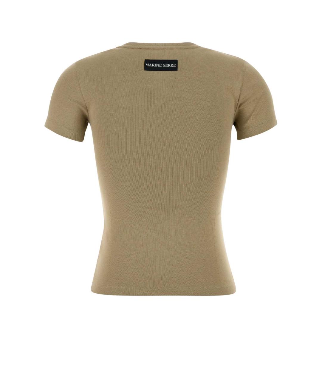 MARINE SERRE Серая хлопковая футболка, фото 2
